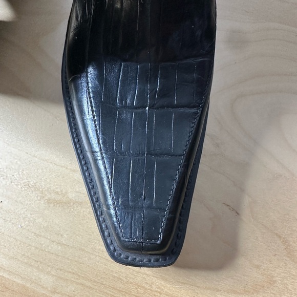 Donald J. Pliner Black Western Heeled Rain Boots - Picture 8 of 12